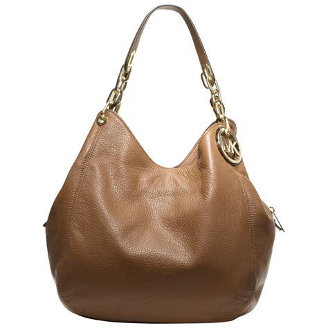 michael kors brown hobo bag|michael kors large shoulder bag.